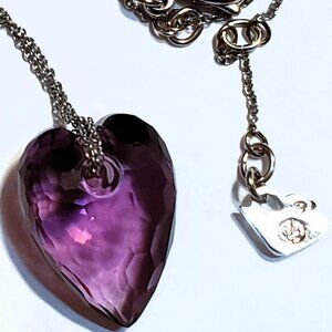 Swarovski Nectar Series – Lilac Mini "Puffed” Crystal Heart Necklace | NWOT